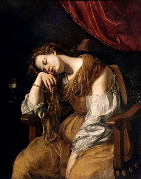 Has a long-lost Artemisia been found? | Apollo Magazine Penitent Magdalene, Artemisia Gentileschi, Baroque Painting, Baroque Art, Mary Magdalene, Caravaggio, Italian Artist, Chiaroscuro, Old Art