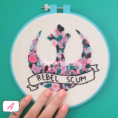 Revenge Of The Fifth, Star Wars Embroidery, Free Hand Embroidery, Happy Star Wars Day, Star Wars Crafts, Embroidery Hoop Crafts, Easy Embroidery, Star Wars Day, Small Sewing Projects