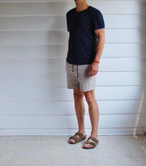 Shorts inspo album - Album on Imgur Spring Summer Shoes, Beach Outfit Men, Black Outfit Men, Birkenstock Outfit, Birkenstock Men, Boyfriend Outfit, Mens Casual Outfits Summer, Sandals Outfit, Streetwear Men