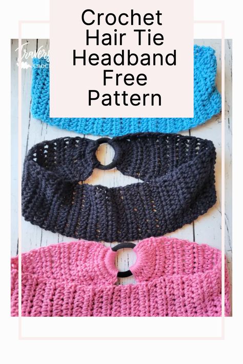 simple crochet hair tie headband free pattern Beginner Crochet Headband, Crochet Headband Free Pattern, Crochet Hair Tie, Easy Crochet Headband, Crochet Headband Free, Easy Crochet Headbands, Crochet Headband Pattern Free, Simple Headbands, Cozy Crochet Patterns