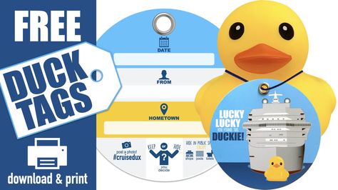 Carnival Duck Tags, Disney Cruise Duck Tags Free, Disney Cruise Duck Tag, Rubber Duck Cruise Tags, Cruise Rubber Ducks Tags, Free Printable Cruising Duck Tags, Cruise Ducks Tags Free, Disney Cruising Ducks Tags Printable Free, Cruise Duck Tags Printable Free