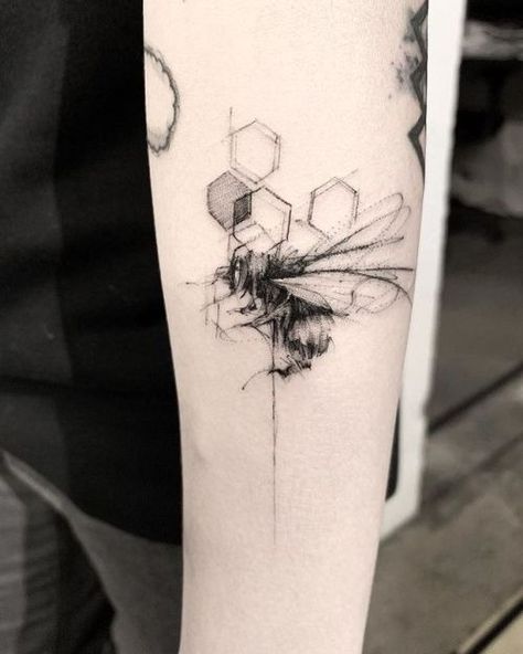 Lush Tattoo, Bees Tattoo, Austin Tattoo, Tattoo Trash, Spiral Tattoos, Bumble Bee Tattoo, Single Needle Tattoo, Bug Tattoo, Taurus Tattoos