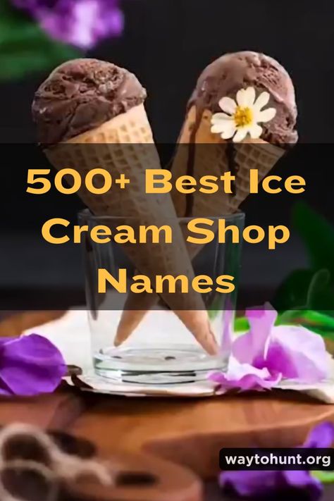 Check out the list of 500+ Best Ice Cream Shop Names You Can Use. Save this pin now to get more ideas like this. Names For Ice Cream Shops, Ice Cream Shop Names Ideas, Ice Cream Business Names, Ice Cream Shop Names, Ice Cream Names, Fancy Ice Cream, Types Of Ice Cream, Ice Cream Companies, Ice Cream Place