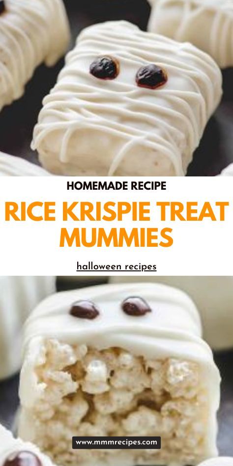 Need a quick and adorable Halloween treat? These 3-ingredient Rice Krispie Mummies are perfect for kids and adults alike! Super simple to make, they’ll be the talk of your Halloween party. From the kitchen to the snack table, these spooky yet sweet treats will vanish in no time! Save this pin and give your Halloween snacks a creepy-cute twist! Snack Quick, Halloween Sweet Treats, Halloween Rice Krispie Treats, Homemade Rice Krispies Treats, Cute And Creepy, Family Desserts, Halloween Snack, Diy Snacks, Cereal Treats