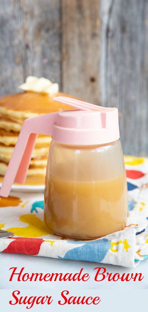 How to make homemade brown sugar sauce for pancakes and desserts. #sauce #homemade #desserts #pancakes #syrup #brownsugar #breakfast #brunch Fall Brunch Ideas, Desserts Pancakes, Sauce For Pancakes, Brown Sugar Pancakes, Homemade Pancake Syrup, Brown Sugar Sauce, Homemade Brown Sugar, Brunch Appetizers, Breakfast Homemade