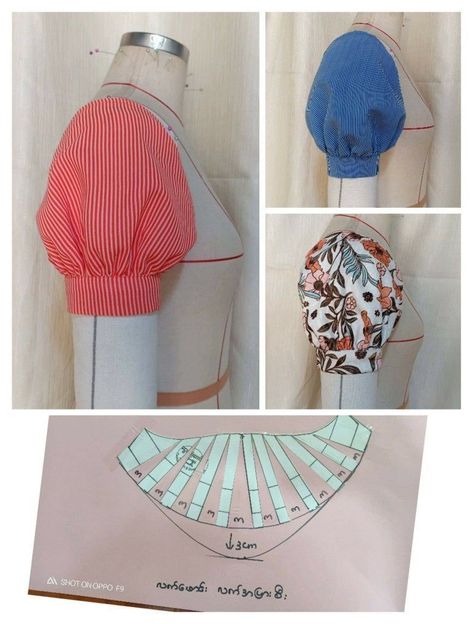 Sewing Darts, Sewing Sleeves, Sew Ins, Fashion Sewing Tutorials, Costura Diy, Patterns Fashion, Sleeves Designs For Dresses, Blouse Hand Designs, Blouse Pattern Sewing