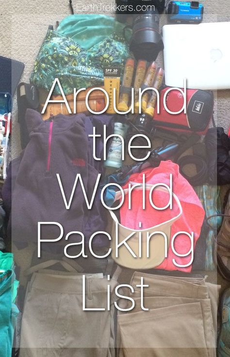 Around the World Packing List for Long-term travel and for families. Long Term Travel Packing, Travel Packing List, Travel Nursery, Round The World Trip, Trip Packing, World Trip, Long Term Travel, World Party, Travel Blogging