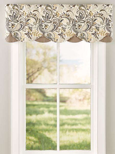 Emerson Rod Pocket Layered Valance Living Room Valances, Kitchen Window Coverings, Kitchen Window Blinds, Kitchen Window Valances, Valances For Living Room, Valance Ideas, Window Toppers, Room Decor Curtains, Window Valances