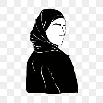 scarf,female,side,half body,silhouette,look back,profile,eyebrow,nose Half Side Profile Drawing, Half Side Profile, Back Profile, Hijab Drawing, Body Silhouette, Cricut Hacks, Female Silhouette, Profile Drawing, Cosmetics Banner