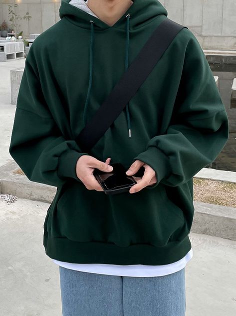 Dark Green Hoodie Outfit Men, Green Clothes Aesthetic Men, Nick Nelson Outfit Ideas, Green Aesthetic Men, Green Sweatshirt Outfit Men, Green Hoodie Outfit Aesthetic, Green Boy Aesthetic, Dark Green Hoodie Outfit, Green Hoodie Outfit Men