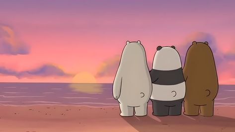 Black Canvas Paintings, We Bare Bears Wallpapers, Laptop Wallpaper Desktop Wallpapers, Ice Bears, We Bear, Girly Art Illustrations, Cute Doodle Art, We Bare Bears, Bare Bears