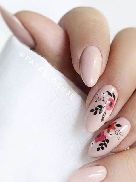 Pink Flower Nails, Flower Nail Designs, Floral Nail Art, Flower Nail, Flower Nail Art, Gel Nail Designs, Nail Designs Spring, Floral Nails, Flower Nails