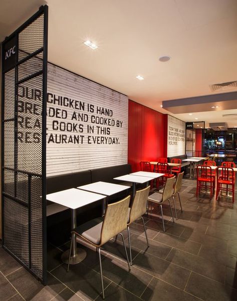 fastfood restaurant interiors 1 Kfc Interior Design, Small Restaurant Design Cheap, Fast Food Restaurant Design, Fastfood Restaurant, Burger Restaurants, Kfc Restaurant, Small Restaurant Design, Small Restaurant, Restaurant Concept