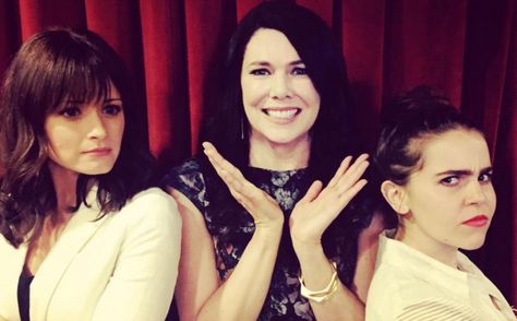 Lauren Graham's 'Gilmore Girls,' 'Parenthood' daughters finally meet | EW.com Gilmore Girls Reunion, Gilmore Girls Cast, Babette Ate Oatmeal, Mae Whitman, Oy With The Poodles Already, Oy With The Poodles, The Gilmore, Mother Daughter Relationships, Lauren Graham