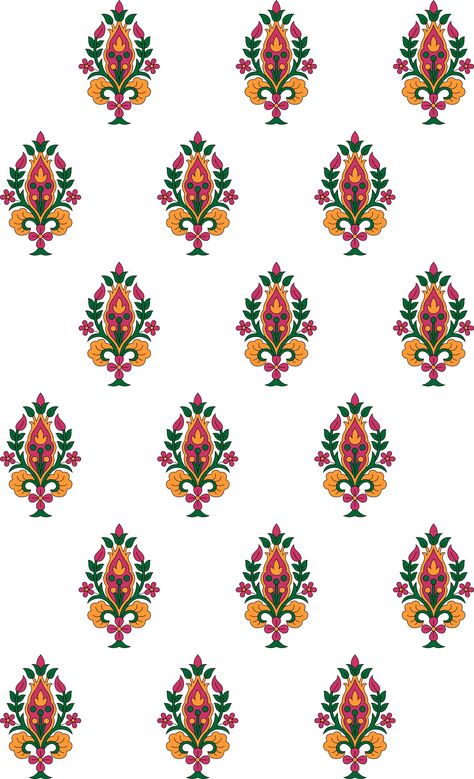 Mughal Flower Pattern, Digital Flowers Png Hd, Paisley Butta, Mughal Butta, Butti Design, Buti Design, Paisley Stencil, Alpona Design, Mughal Art Paintings