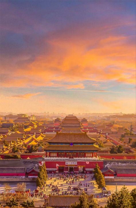 Oil Painting Materials, Chinese Folk Art, Ancient Houses, China City, Mountain City, Asian Architecture, Nature Tour, Chinese Martial Arts, Forbidden City