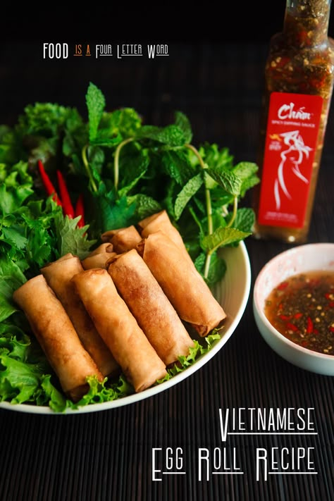 Cha Gio Recipe, Chicken Banh Mi, Lao Recipes, Vietnamese Egg Rolls, Vietnamese Salad, Banh Mi Recipe, Spring Roll Pastry, Vietnamese Grilled Pork, Egg Rolls Recipe