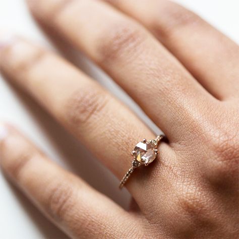 Unique Engagement Rings Non Traditional, Engagement Rings Non Traditional, Catbird Nyc, Champagne Diamonds Engagement, Nontraditional Engagement Rings, Classic Diamond Ring, Champagne Diamond Rings, Nyc Engagement, Most Popular Engagement Rings