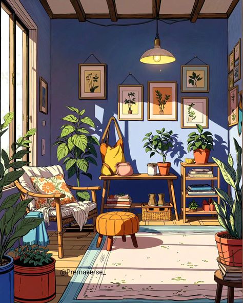 🌿 Home is where the couch is comfy, the plants are thriving, and the boho spirit is alive. 🏠🦋 . . . . . . #aiart #aiartcommunity #aiartwork #aiartdaily #aiartfamily #aiartist #aipainting #aipainter #midjourney #lofi #stablediffusion #comfyui #playgroundai #leonardoaiart #prernaverse #artexploration #digitalart #livingroomart #bohemianvibes #bohoart #boho #HomeSweetHome Cozy Couch Illustration, Cozy Room Illustration Art, Lofi Landscape, Sims Cottage, Living Room Illustration, Hotel Concept, Cozy Couch, Dreamy Artwork, Illustration Quotes