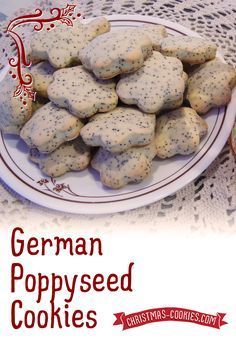 Poppyseed Cookies, Poppy Seed Cookies, German Bakery, German Food Recipes, German Christmas Cookies, Seed Cookies, Austrian Food, German Food Authentic, German Cookies