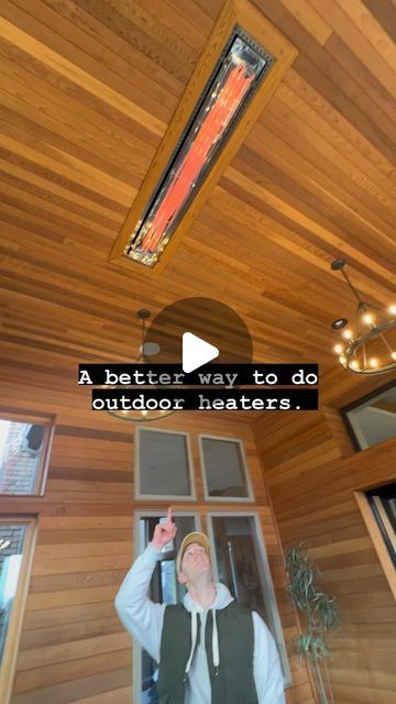 BROTHERS BUILDING LLC on Instagram: "Unlike outdoor gas heaters, infrared outdoor heaters put out a lot more heat (perfect for a patio).   Since this client does a lot of entertaining, they wanted a built in heater that was out of the way- still providing warmth while maintaining that sleek, modern look.  This infrared outdoor heater was our favorite option, and our clients love it.   Have questions? Send us a DM!   Follow us for more custom home and remodel ideas! Like, comment, and share.  . . .  #customhomes #customhomebuilder #customhomebuilding #customhomebuilding #customhomebuilders #oregonhomes #homeideas #buildingdesign #homedesigners #outdoorkitchens #outdoorliving #outdoordesign #infraredheater" Heated Porch Outdoor Spaces, Porch Heater Ideas, Patio Heaters Outdoor Ideas, Living Room Heater, Porch Heater, Magnolia House, Room Heater, Gas Heater, Infrared Heater