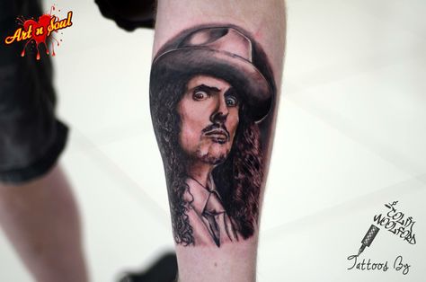 Weird al yankovic tattoo Weird Al Yankovic, Weird Al, Portrait Tattoo, Tattoos