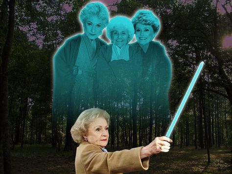 There can be only one. Hot In Cleveland, Jedi Knight, Jedi Master, The Force Is Strong, Betty White, Dear Lord, Golden Girls, Make Me Smile, Cleveland