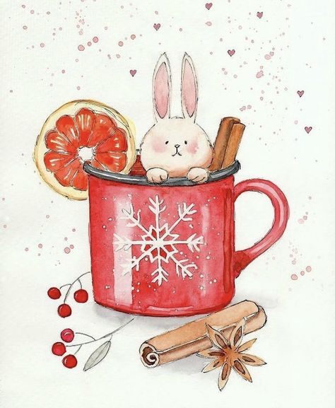 Christmas Wreath Illustration, Xmas Drawing, Wreath Illustration, Xmas Theme, Watercolor Water, Bunny Drawing, Christmas Card Art, Watercolor Christmas Cards, Elementary Art Projects