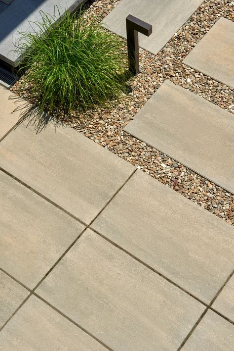 How To: Install Permeable Pavement Homeowners Will Love Garden Slabs Ideas, Large Concrete Patio, Permeable Pavers Driveways, Permeable Pavement, Garden Slabs, Permeable Driveway, Backyard Landscape Design, Modern Garden Landscaping, Patio Stone