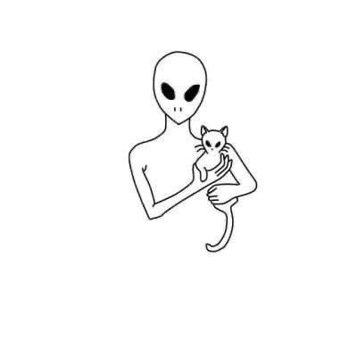 Alien Line Art, Cool Alien Drawings, How To Draw Aliens, Draw Alien, Alien Drawing, Alien Drawings, Tattoo Zeichnungen, Alien Tattoo, Tattoo Flash Art