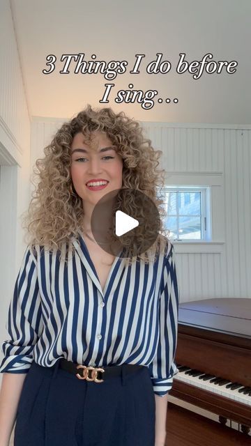 66K views · 7.1K likes | Addie Peretti on Instagram: "I always start with these 3 exercises before I ever sing a note! These are just a few of the things you can do to warm up and train your body for singing that DON’T even involve actually singing. There’s so much more that goes into singing than just the “sound” that we make. These 3 exercises are a good place to start.  Happy singing!   #singing #exercises #vocaltraining #voiceteacher #voiceteachersofinstagram #voicelessons #breathwork #warmups" Vocal Warmups Singing Exercise, Vocal Warmups Singing, Singing Warm Ups, Vocal Warmups, Singing Exercises, Vocal Training, Voice Teacher, Body Sweat, Singing Tips