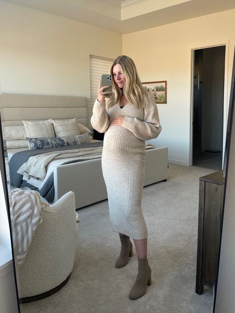 Long Sleeve Maxi Sweater Dress curated on LTK Baby Shower Outfits For Mom Winter, Maternity Maxi Dress Outfit, Mummy Outfit, Sweater Over Dress, Maxi Sweater Dress, Maternity Sweater Dress, Maxi Sweater, Sweater Dress Outfit, Baby Wall