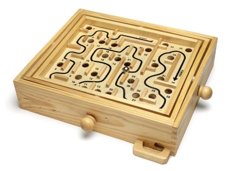 Wooden Maze Puzzle. Wooden maze dexterity game over white background , #Aff, #Puzzle, #maze, #Wooden, #Maze, #white #ad Wooden Labyrinth, Brain Games For Adults, Labyrinth Game, Labyrinth Maze, Hangout Room, Kids Play Toys, Marble Games, Solitaire Games, Maze Puzzles