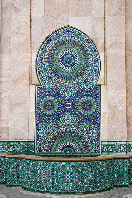 Mosaic and Fountain, Casablanca, Morocco Black Room Aesthetic, Bohemian Room Decor, Trippy Room Decor, Witch Room Decor, Room Decor Grunge, Room Decor Dark, Casablanca Morocco, Vintage Room Decor, Beach Canvas