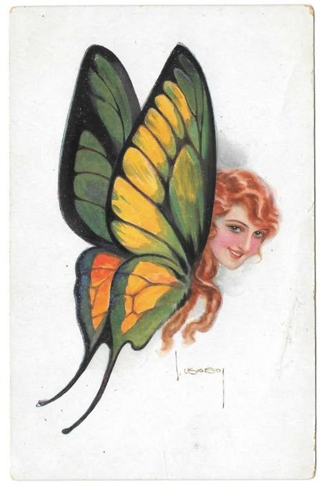 Borboleta Tattoo, Butterfly Lady, Butterfly Face, Girl Reference, Vintage Illustration Art, Butterfly Illustration, Traditional Tattoo Art, Tattoo Reference, Traditional Tattoo Flash