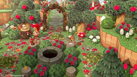 Animal Crossing Codes Designs on Instagram: “Fauna enjoying this magical red garden. ❤️🌹 by @_horriblegaming Swipe➡ to see where Fauna went to play🍄🌿 🍄Tags #acnhdesigns #acnhideas…” Horrible Gaming, Cottage Core Animal Crossing, Desert City, Acnh Cottagecore, Animal Crossing 3ds, Animals Crossing, Ac New Leaf, Forest Core, Animal Crossing Memes