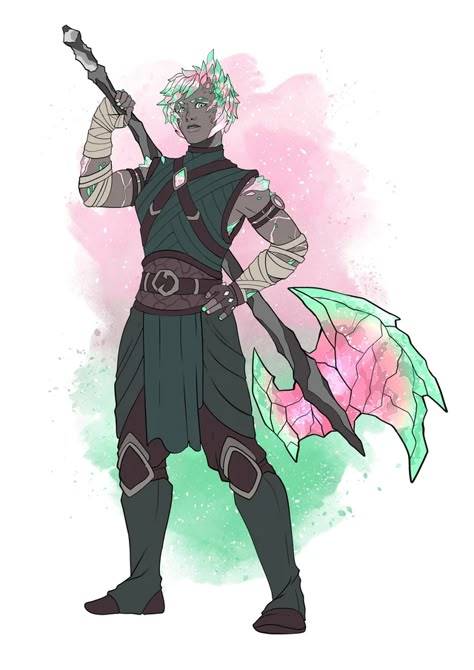 [ART] [OC] Hiraani, Earth Genasi Wild Magic Barbarian : DnD Wild Magic Barbarian, Magic Barbarian, Dnd Barbarian, Earth Genasi, Barbarian Dnd, Anime Oc Male, Wild Magic, Dnd Character Inspiration, Npc Art