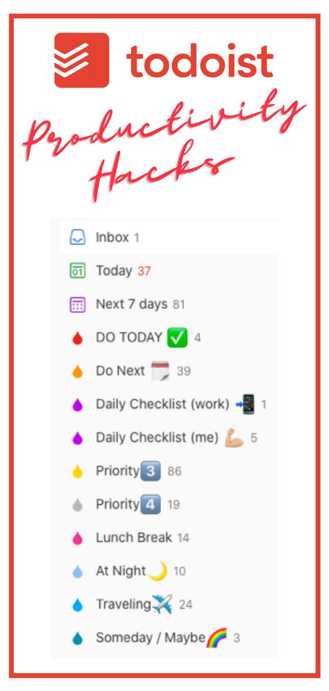 Getting Things Done Planner, Todoist Setup, Todoist Ideas, Todoist Templates, Todoist Gtd, Getting Things Done System, Productivity Gadgets, Business Daily Planner, Gtd Planner