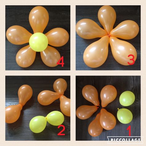 Flower Balloons Diy, Flower Balloons, Hippie Birthday Party, Hippie Birthday, Easter Favors, Balloon Garland Diy, Daisy Party, Balloon Crafts, Diy Balloon Decorations