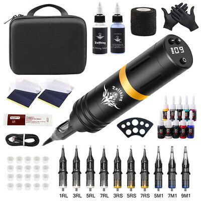 ad eBay - Tuffking Tattoo Machine Kit Power Supply Needle Wireless Motor Pen Gun Color Ink - Buy Now, click the link (eBay) Tattoo Machine Kits, Tan Tattoo, Beginner Tattoos, Pen Tattoo, Black Packaging, Health Tattoo, Tattoo Pen, Tanning Salon, Tattoo Needles