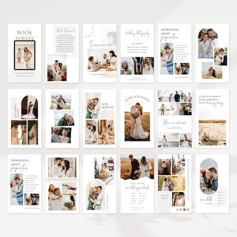 Photographer Instagram Story Template | Wedding Photography Instagram Stories | Photography Pricing List | Social Media Canva Template https://etsy.me/3lN1qhw #white #beige #photographyinsta #socialmedia #weddinginsstory #weddingphotography #photographercontent #senior Photographer Instagram Story, Photography Instagram Story, Pricing List, Photography Price List, Photographer Templates, Photography Marketing Templates, Wedding Photography Pricing, Photographer Instagram, Miniature Photography