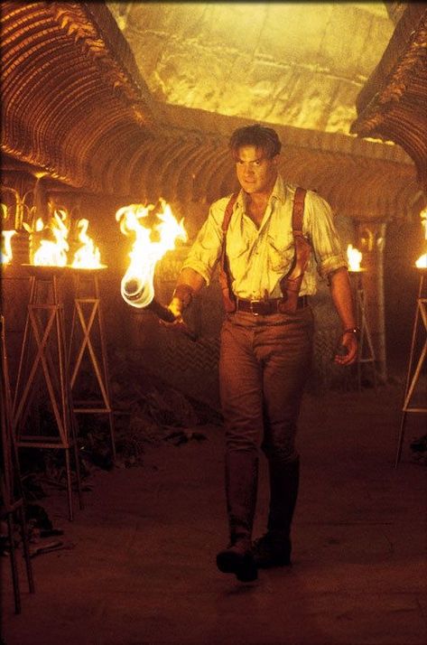 Adventure Movie Aesthetic, Brendon Frasier, The Mummy Film, Arnold Vosloo, Brendan Fraser The Mummy, The Mummy Returns, Mummy Returns, Man Pose, Mummy Movie