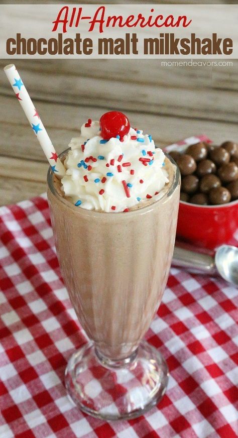 Chocolate Milkshake Recipe, Malt Milkshake, American Chocolate, Milkshake Recipe, Chocolate Malt, Chocolate Milkshake, Milkshake Recipes, Milk Shakes, Ice Cream Treats