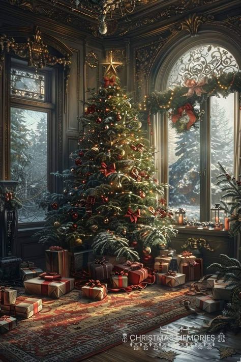 Victorian Homes Christmas, Old School Christmas Aesthetic, 1800s Christmas Aesthetic, Xmas Aesthetic Vintage, Victorian Christmas Aesthetic, Christmas Wallpaper Vintage, Old Timey Christmas, Fairytale Christmas, Old Fashion Christmas