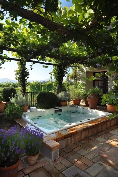 Hot Tub Ideas, Hot Tub Landscaping, Hot Tub Designs, The Olive Branch, Natural Swimming Ponds, Plunge Pools, Courtyard Gardens, Hot Tub Garden, Gothic Garden