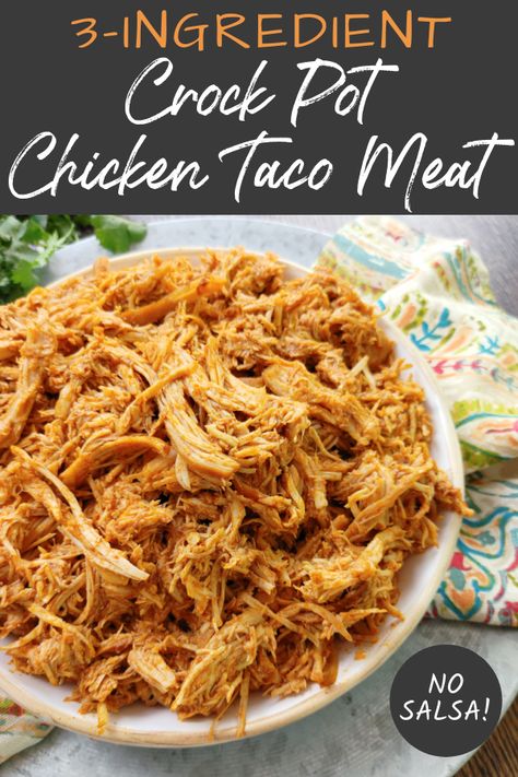 Chicken Taco Meat, Crock Pot Chicken Tacos, Shredded Mexican Chicken, Shredded Chicken Crockpot, Chicken Tacos Easy, Shredded Chicken Tacos, Chicken Tacos Crockpot, Crock Pot Tacos, Chicken Taco Recipes