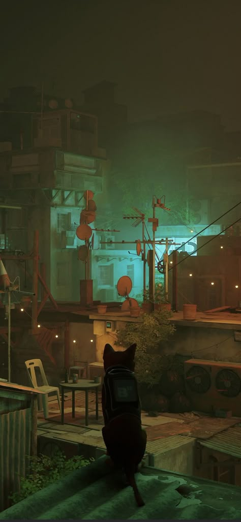 Stray Background Game, Stray Cat Wallpaper, Stray Video Game Aesthetic, Stray Cyberpunk, Stray Game Scenery, Stray Game Aesthetic, Stray Game Wallpaper, Stray Background, Stray The Game