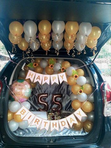 Decorated Car For Birthday, Car Trunk Surprise Ideas, Birthday Gifts Boyfriend, Car Surprise, Bappa Decoration, Airplane Birthday Party Decorations, Best Birthday Surprises, Surprise Birthday Decorations, Cars Birthday Party Decorations