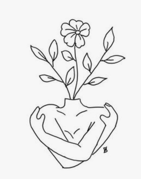 flower female line drawing tattoo inspiration Flowers Coming Out Of Body Drawing, Female Silhouette Tattoo With Flowers, Female Line Tattoo, Simple Line Drawing Tattoo, Flower Body Drawing, Flower Person Drawing, Simple Tattoos Outline Line Drawings, Female Outline Tattoo, Simple Plant Drawing