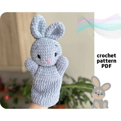 Animal Hand Puppets - Crochet Patterns Bundle Crochet Puppets Hand, Crochet Hand Puppets Free Pattern, Crochet Hand Puppet, Hand Puppet Crochet, Crochet Puppets, Animal Hand Puppets, Teaching Theatre, Finger Puppet Patterns, Glove Puppets